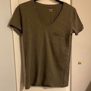 Madewell Whisper Cotton V-Neck Pocket Tee XS